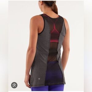 Blue and Black Mesh lululemon Tank Top